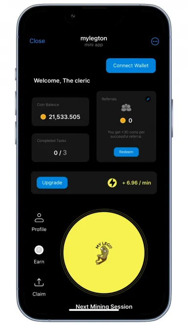 Picture MyLeg – MyLeg is a simple mine-to-earn utility based meme… 5 | TON app