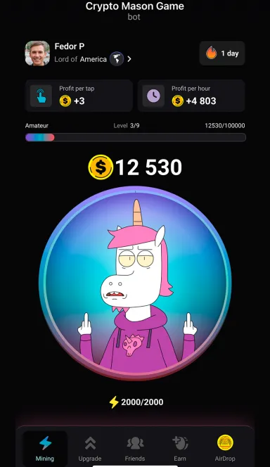 Picture Crypto Masons – Clicker game based on the famous animated… 3 | TON app