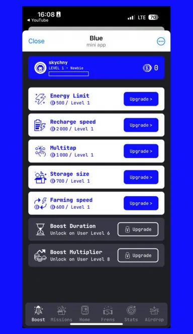 Picture Blue  –  Blue & Earn: Best Tap-to-Earn game with confir… 5 | TON app
