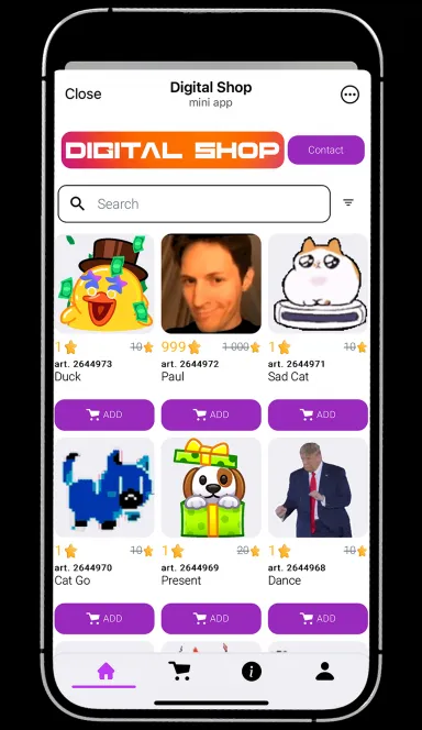 Picture webappz – Automatic Telegram Shop/Menu Cafe builder | TON… 3 | TON app