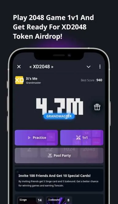 Picture XD2048 – 2048 1v1, Play And Earn. Slide To Victory, Unlea… 3 | TON app