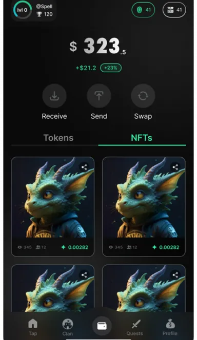 Picture Spell Wallet – Spell Wallet is a one-click airdrop wallet… 6 | TON app