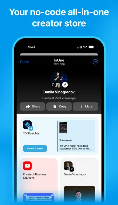 Picture InOne – Monetize content with no-code website creation in… 3 | TON app