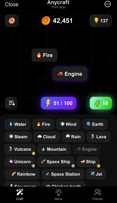 Picture Anycraft – AI-Powered Alchemy Game. | TON App 3 | TON app