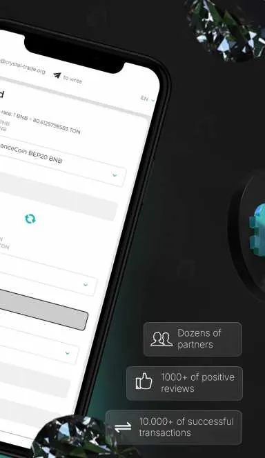 Picture CrystalTrade – CrystalTrade is a modern exchange service … 4 | TON app