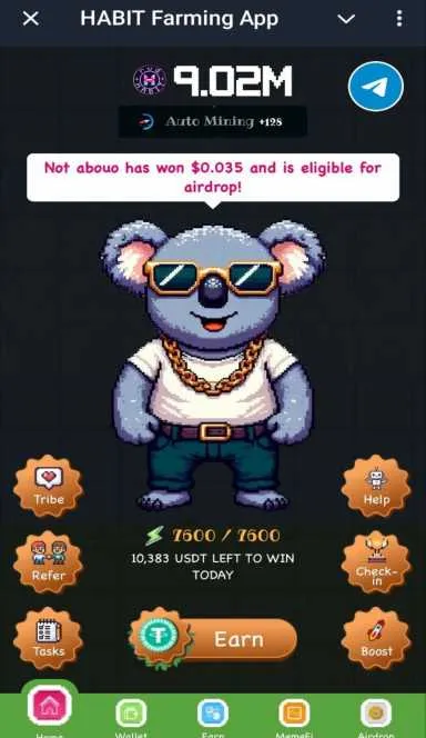 Picture HABIT Farming – Auto-Farm Rewards Daily. Earn USDT from g… 3 | TON app