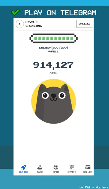 Picture Cat Hunter – Cat Hunter is a mini app played directly on … 3 | TON app