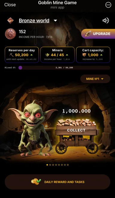 Picture Goblin Mine Game –  Goblin Mine is an economic game whe… 5 | TON app