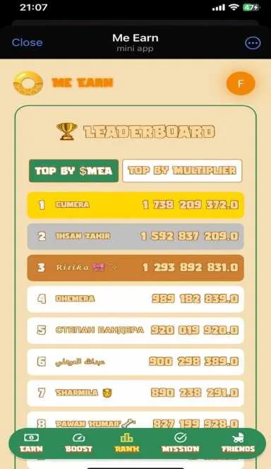 Picture Me Earn – Mine MEA – Farm $MEA token. Tap Tap to earn | T… 4 | TON app