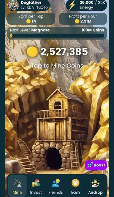 Picture Rich Dog  – Mine gold, buy property, collect luxuries… 3 | TON app