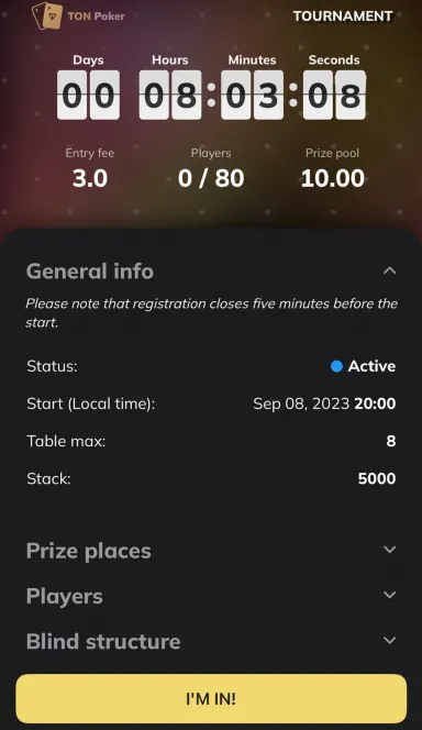 Picture TON Poker – TON Poker is the first Telegram poker room 4 | TON app