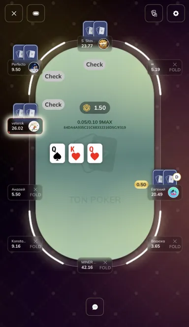Picture TON Poker – TON Poker is the first Telegram poker room 5 | TON app